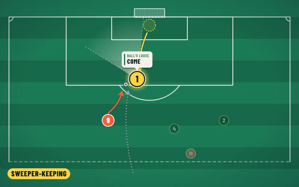 Goalkeeping tactic board illustration